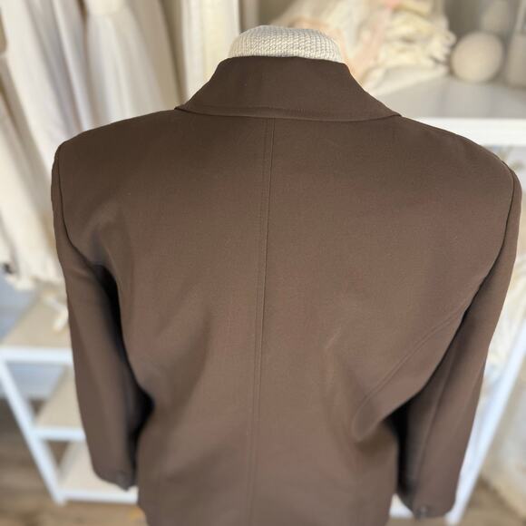 JM Collection Women’s Size 14 Brown 1 Button Blazer Jacket #3496 - Picture 5 of 8